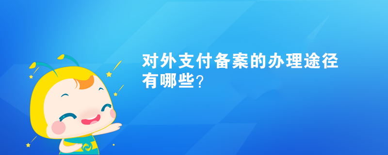 對外支付備案的辦理途徑有哪些？