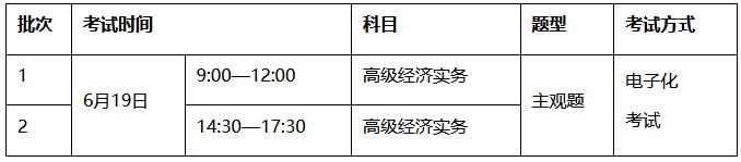 高級經(jīng)濟師考試時間