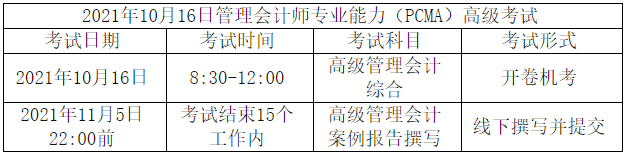 高級管理會(huì)計(jì)考試科目及形式