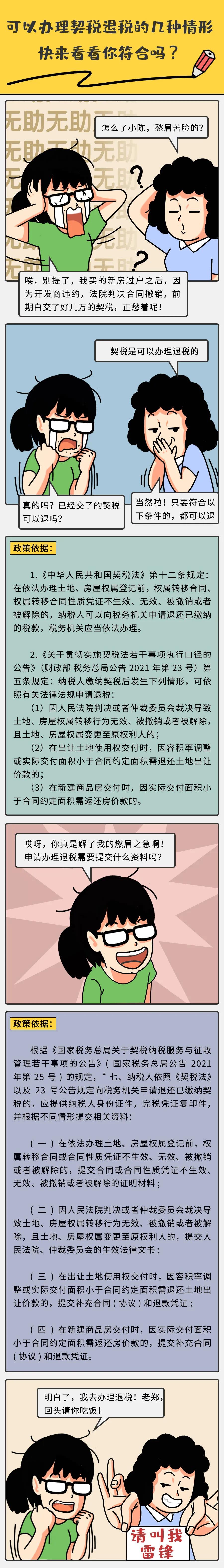 這幾種情形可以辦理契稅退稅！快來看看你符合嗎？