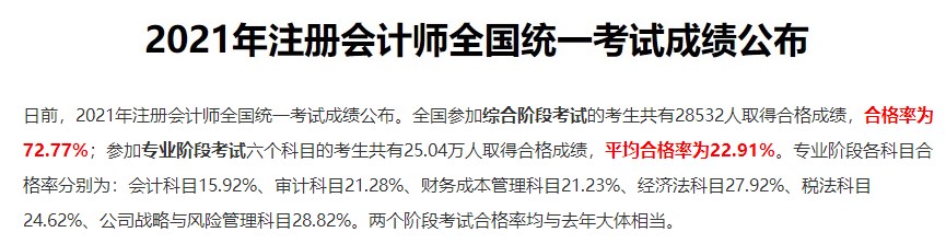 考生關(guān)注！2021注會(huì)《會(huì)計(jì)》考試通過率再創(chuàng)新低！