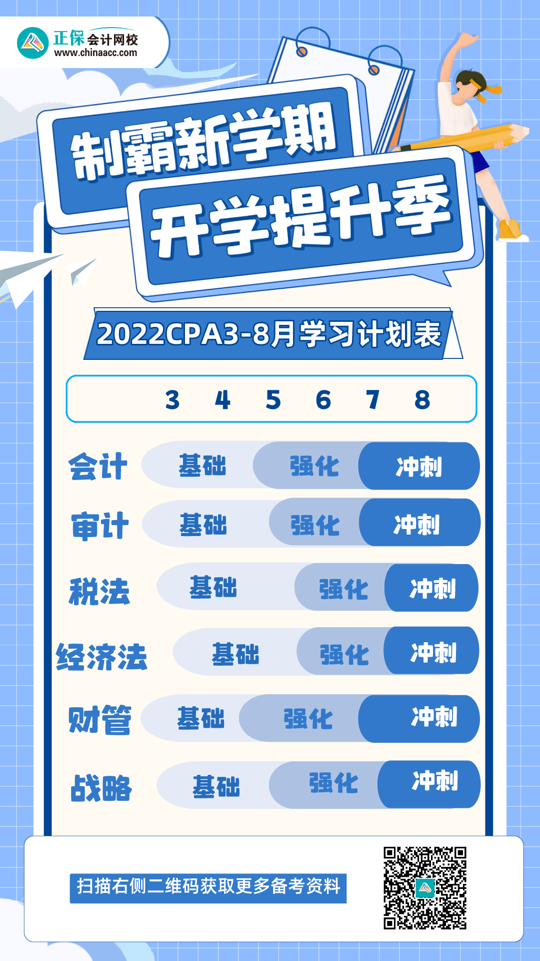 @2022CPA考生 3-8月學習計劃已到位 快來查收