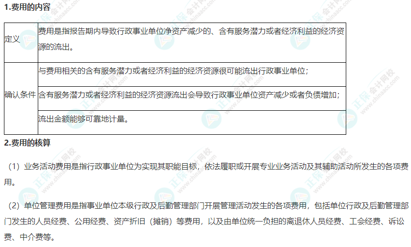 2022年《高級會計實務》高頻考點：行政事業(yè)單位費用