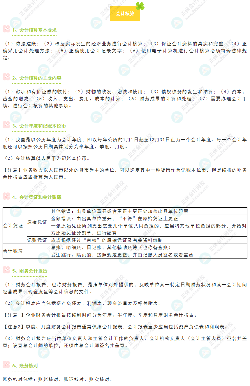 《經濟法基礎》30天重要知識點打卡！第3天：會計核算