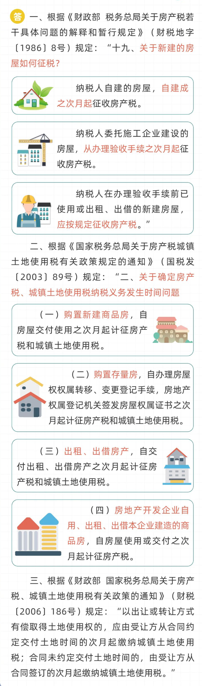 新建的房屋如何征稅？房產(chǎn)稅納稅義務(wù)發(fā)生時間？