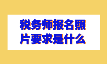 稅務(wù)師報名照片要求是什么