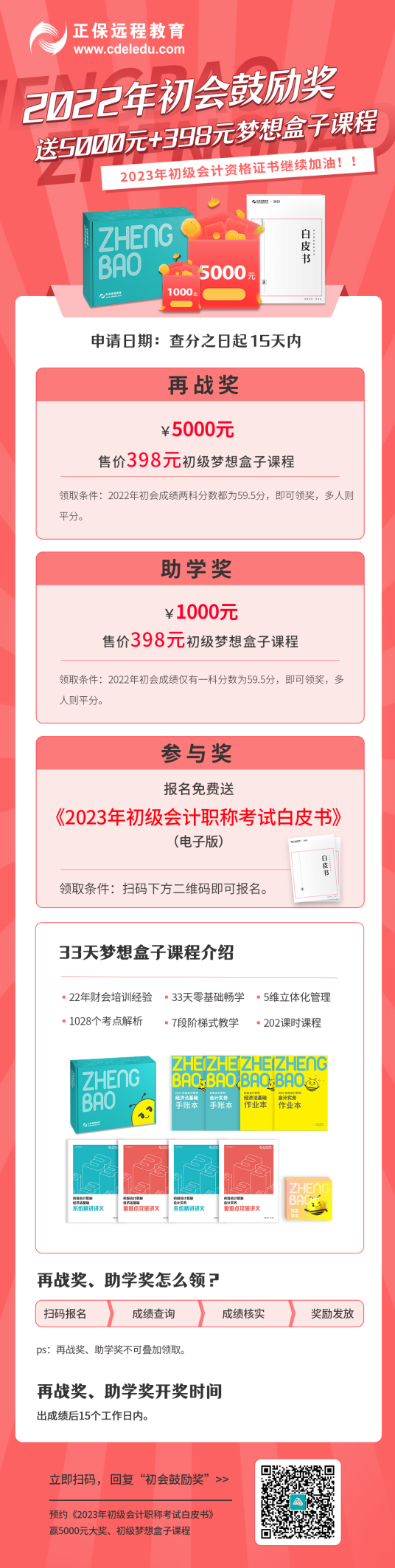 初級考試沒過不要怕！網校送5000元鼓勵獎 2023年一起重新出發(fā)！