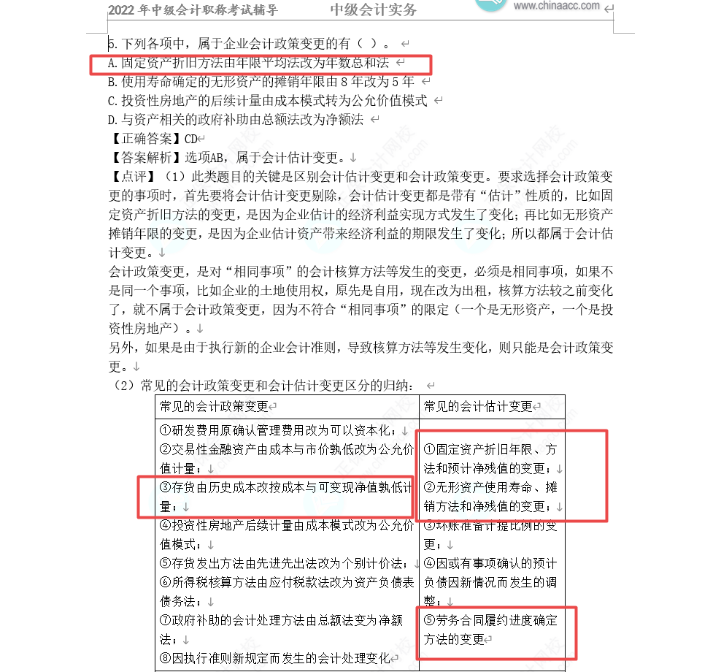 2022年中級會計考試《中級會計實務》第一批考試試題及參考答案(考生回憶版)