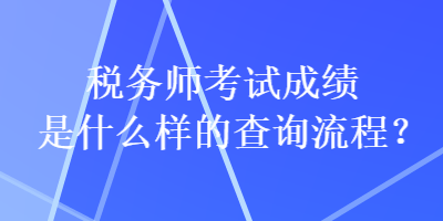 稅務(wù)師考試成績(jī)是什么樣的查詢流程？