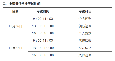 考生請(qǐng)注意！銀行從業(yè)考試各科場(chǎng)次安排