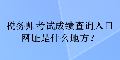 稅務(wù)師考試成績查詢?nèi)肟诰W(wǎng)址是什么地方？