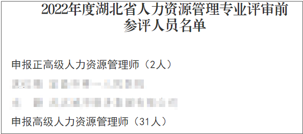 湖北高級經(jīng)濟師人力資源管理評審前人員