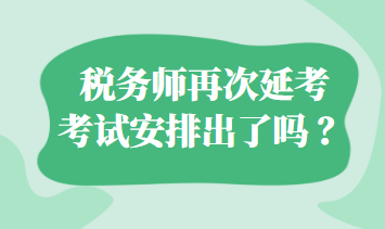 稅務(wù)師再次延考考試安排出了嗎 ？