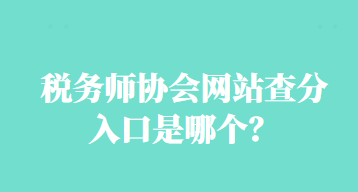 稅務(wù)師協(xié)會(huì)網(wǎng)站查分入口是哪個(gè)？