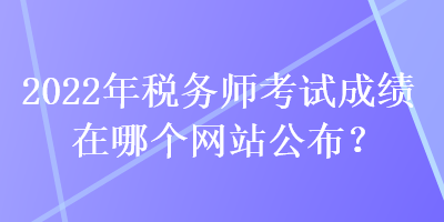 2022年稅務(wù)師考試成績?cè)谀膫€(gè)網(wǎng)站公布？