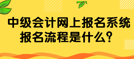 中級(jí)會(huì)計(jì)網(wǎng)上報(bào)名系統(tǒng)報(bào)名流程是什么？