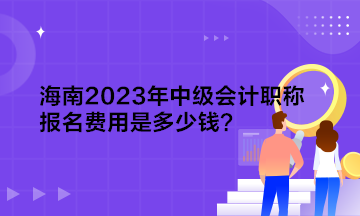 海南2023年中級會計職稱報名費用是多少錢？