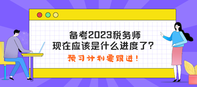 備考2023稅務(wù)師現(xiàn)在應(yīng)該是什么進度了？