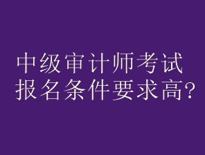 中級審計(jì)師考試報名條件要求高嗎？