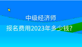 中級經(jīng)濟(jì)師報名費(fèi)用2023年多少錢？