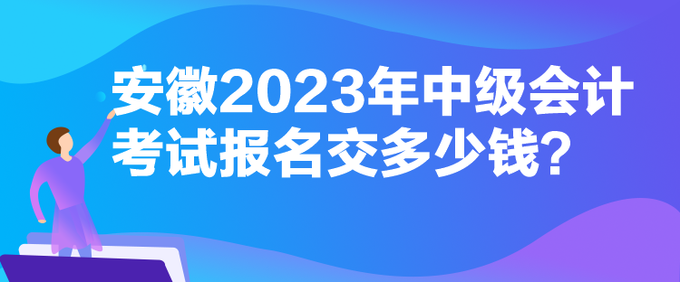 安徽2023年中級會計考試報名交多少錢？