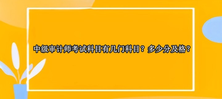 中級(jí)審計(jì)師考試科目有幾門科目？多少分及格？