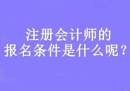 注冊會計(jì)師的報(bào)名條件是什么呢？要求大專及以上學(xué)歷