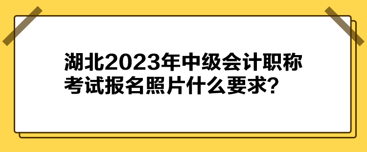 湖北2023年中級會計(jì)職稱考試報(bào)名照片什么要求？