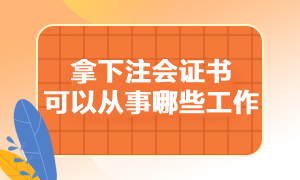 拿下注冊會計(jì)師證書可以從事哪些工作呢？