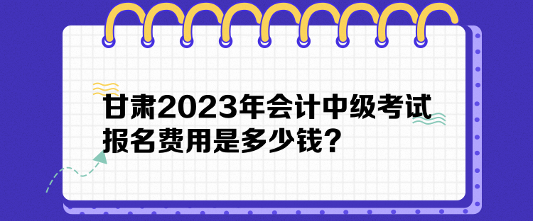 甘肅2023年會計中級考試報名費用是多少錢？