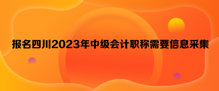 報(bào)名四川2023年中級(jí)會(huì)計(jì)職稱(chēng)需要信息采集