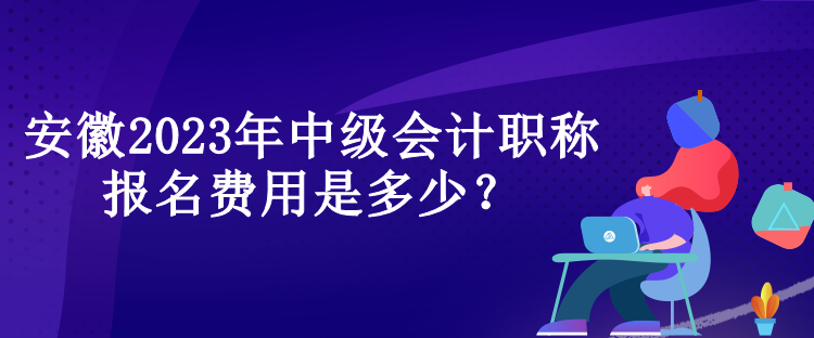 安徽2023年中級會計職稱報名費用是多少？