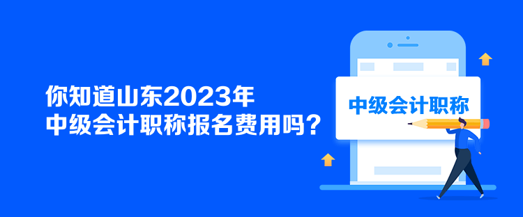 你知道山東2023年中級會計職稱報名費用嗎？