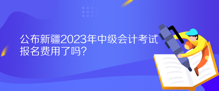 公布新疆2023年中級(jí)會(huì)計(jì)考試報(bào)名費(fèi)用了嗎？