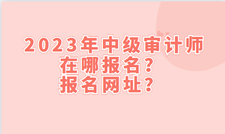 2023年中級(jí)審計(jì)師在哪報(bào)名？報(bào)名網(wǎng)址？