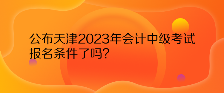 公布天津2023年會(huì)計(jì)中級(jí)考試報(bào)名條件了嗎？