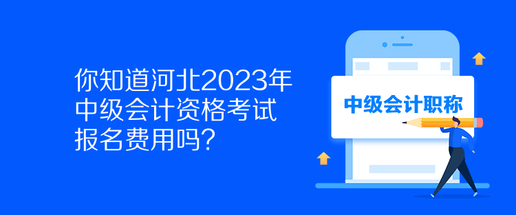 你知道河北2023年中級會計資格考試報名費(fèi)用嗎？