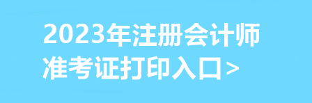 2023年注冊會計師準(zhǔn)考證打印入口>