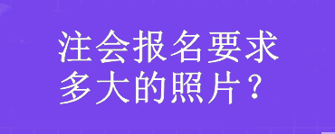 注會報名要求多大的照片？