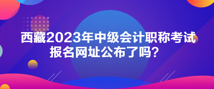 西藏2023年中級會計職稱考試報名網(wǎng)址公布了嗎？