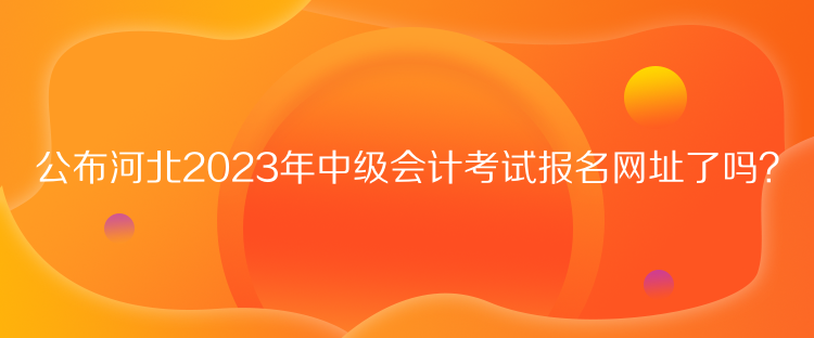 公布河北2023年中級會計考試報名網址了嗎？