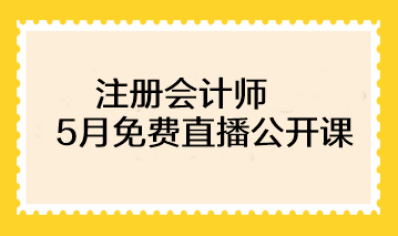 注冊會計師基礎(chǔ)階段備考已開始！速來圍觀5月免費直播>