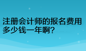 注冊會計師的報名費用多少錢一年?。? suffix=