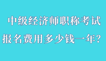 中級經(jīng)濟師職稱考試報名費用多少錢一年？