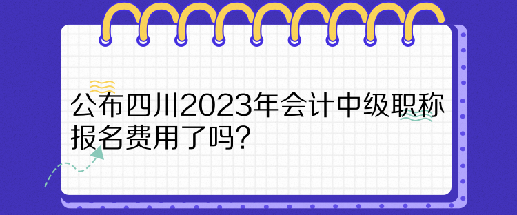 公布四川2023年會計(jì)中級職稱報名費(fèi)用了嗎？