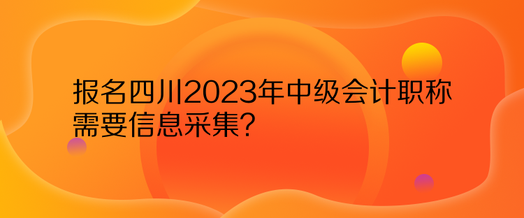 報名四川2023年中級會計職稱需要信息采集？