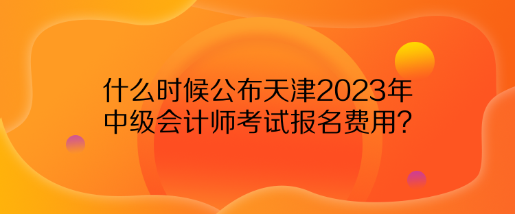 什么時(shí)候公布天津2023年中級(jí)會(huì)計(jì)師考試報(bào)名費(fèi)用？