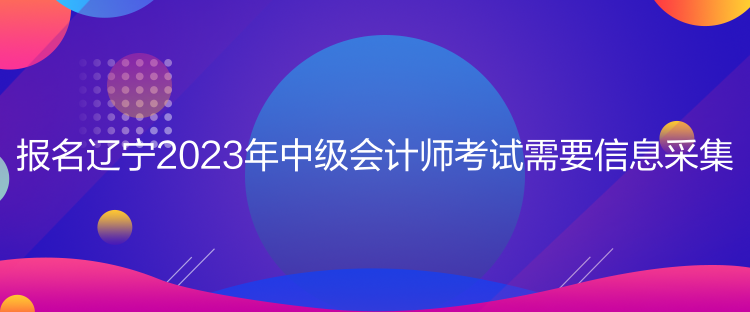 報(bào)名遼寧2023年中級(jí)會(huì)計(jì)師考試需要信息采集