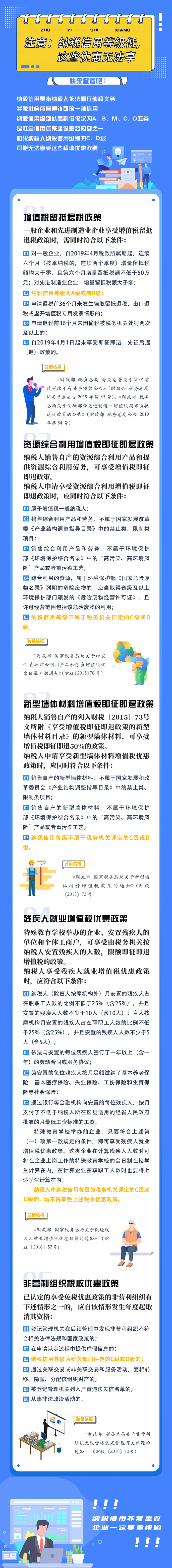 納稅信用級(jí)別為C、D級(jí)，這些優(yōu)惠無(wú)法享