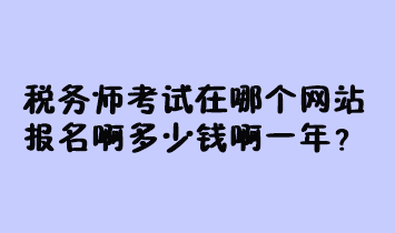 稅務(wù)師考試在哪個(gè)網(wǎng)站報(bào)名啊多少錢啊一年